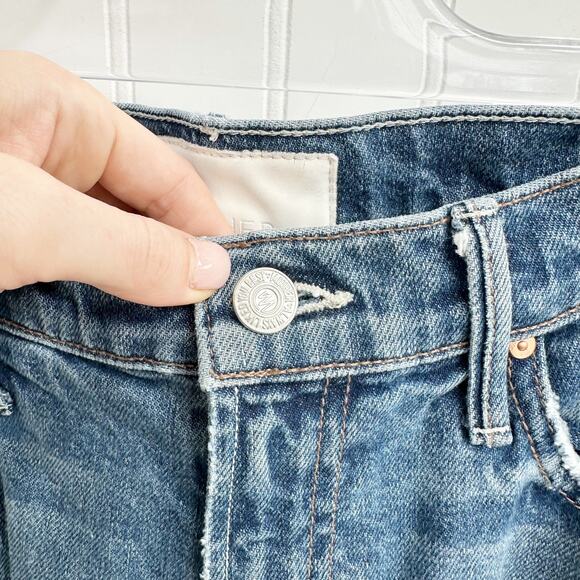 Mother Superior The Flirt Ankle Distressed Slim Jeans Blue Denim Womens 28 - Picture 5 of 13